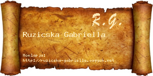 Ruzicska Gabriella névjegykártya