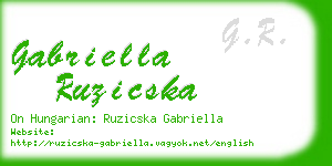 gabriella ruzicska business card